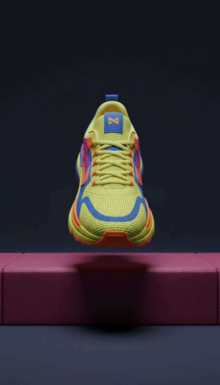 Urban acid yellow leather sneaker
